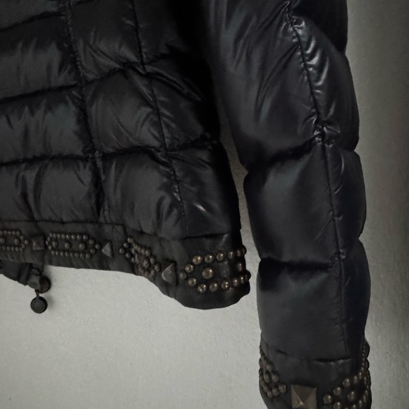 Moncler Black Studded Women's Puffer Jacket - Picture 4 of 10